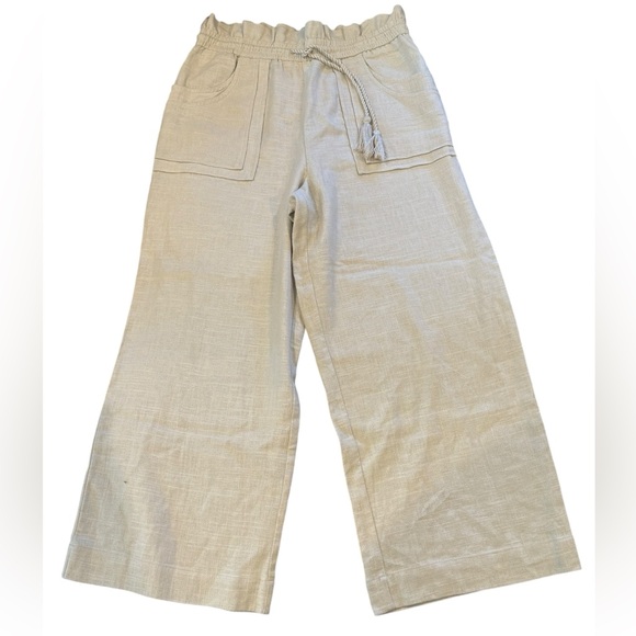 House of Harlow 1960 Revolve ivory linen blend pants | Medium | NWOT - Picture 1 of 4